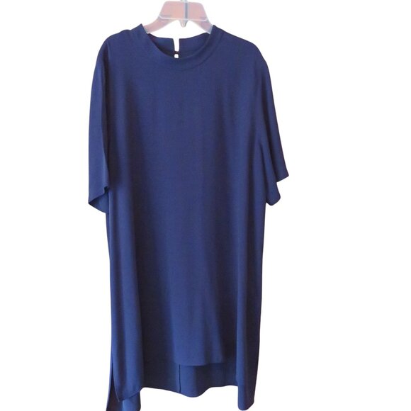 Eileen Fisher Dresses & Skirts - Eileen Fisher Navy Blue Tunic/Dress, Size Large, Boxy, Loose Fit - EUC